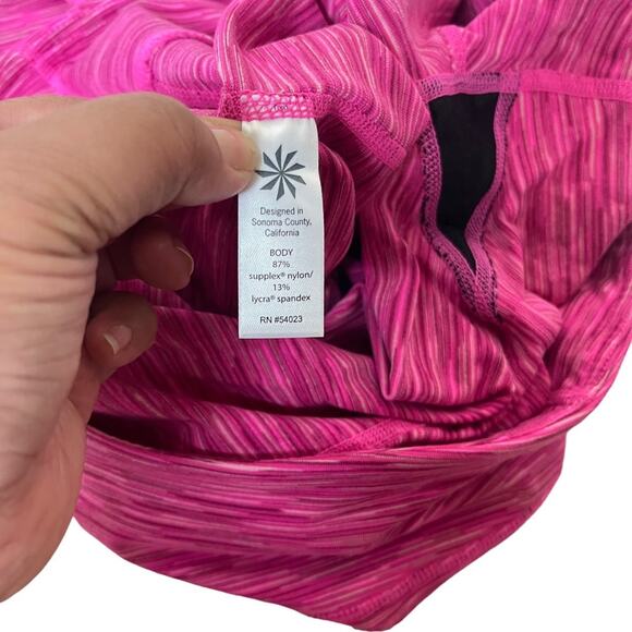 Athleta Chaturanga Space Dye Capri Pants Pink Size Medium - Picture 9 of 11